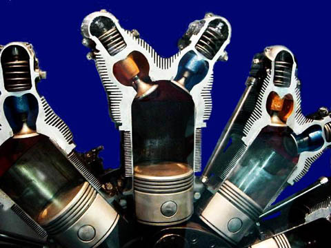Pratt and Whitney R1340 (cut model)